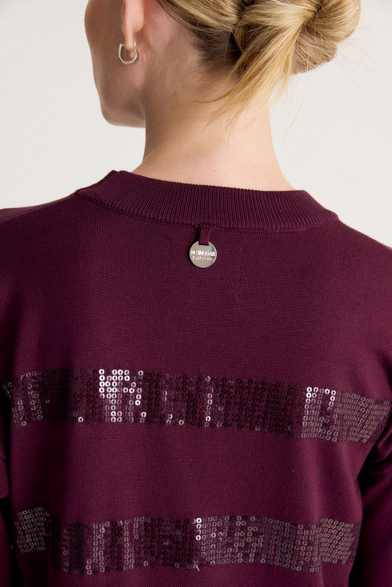 SWEATER STRIPED SEQUINS SOFT