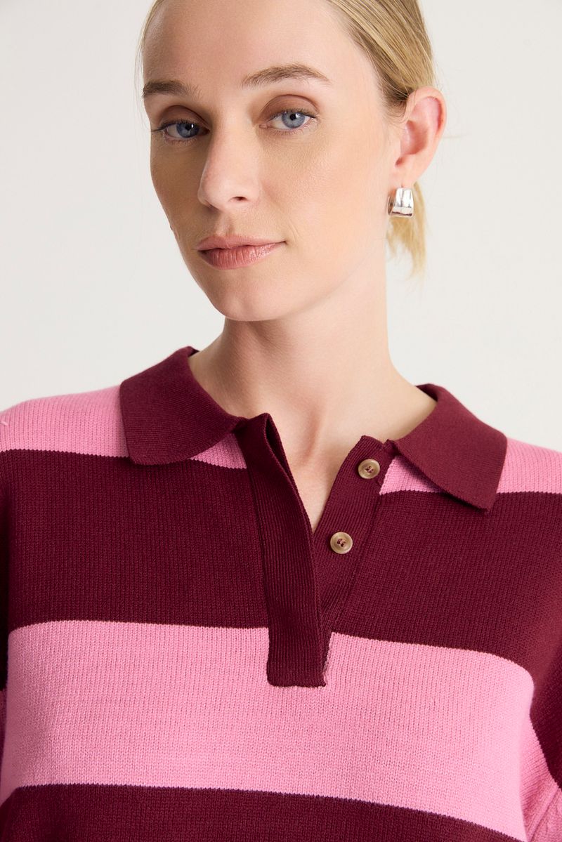 SWEATER STRIPE POLO