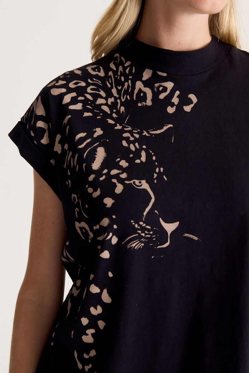 REMERA COTTON PRINT LEOPARD