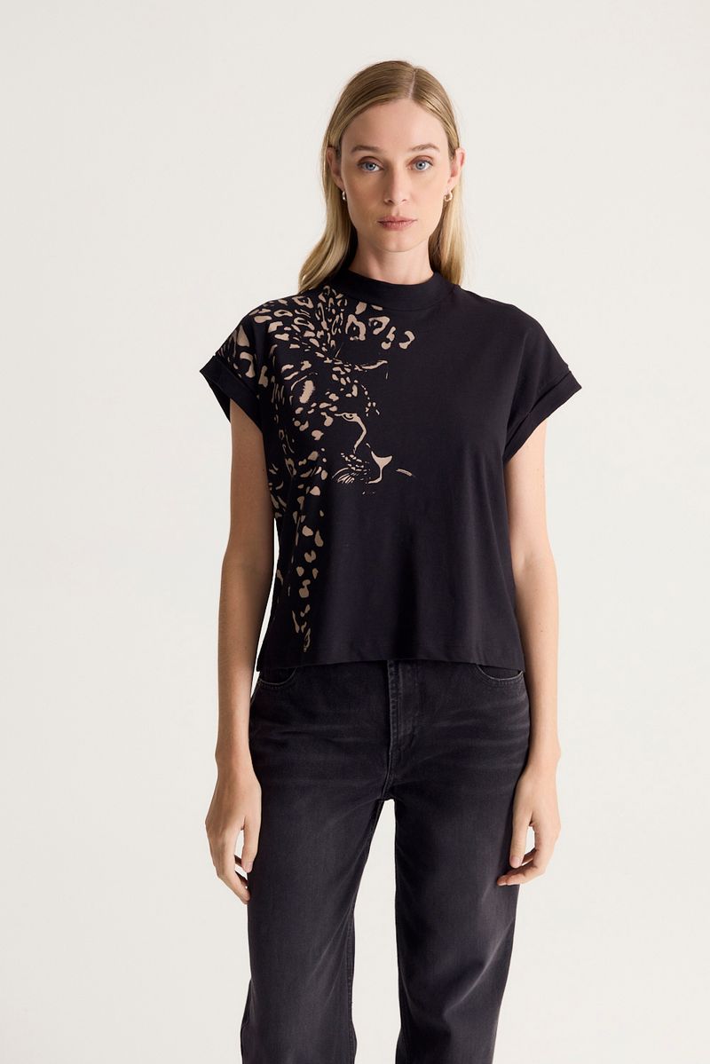 REMERA COTTON PRINT LEOPARD