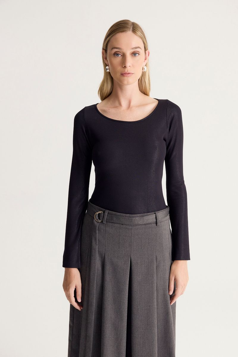 REMERA RIBBED GLOW KIM