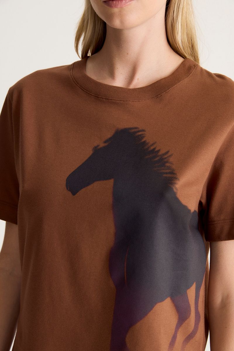 REMERA COTTON PRINT HORSE