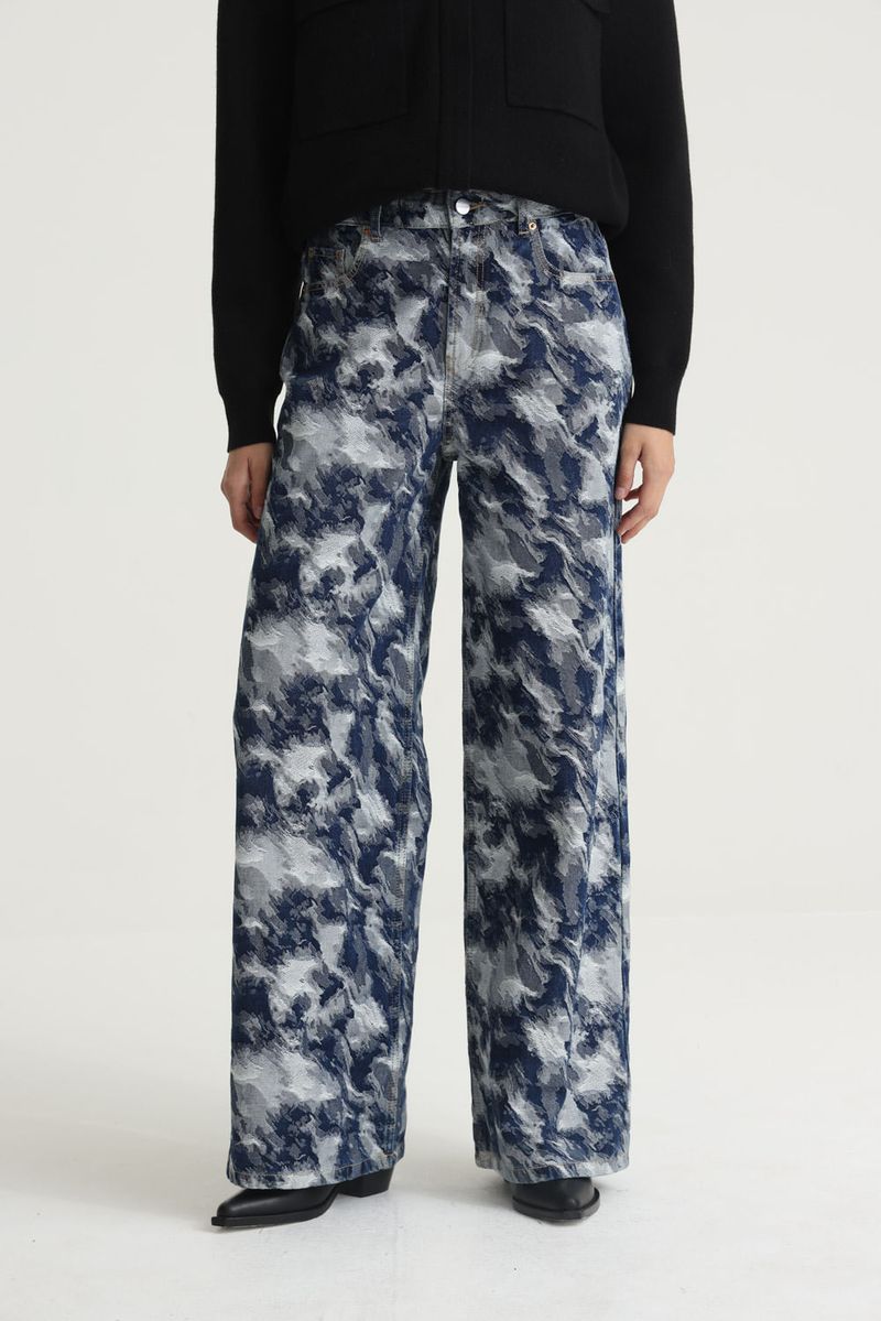JEAN JACQUARD WIDE LEG
