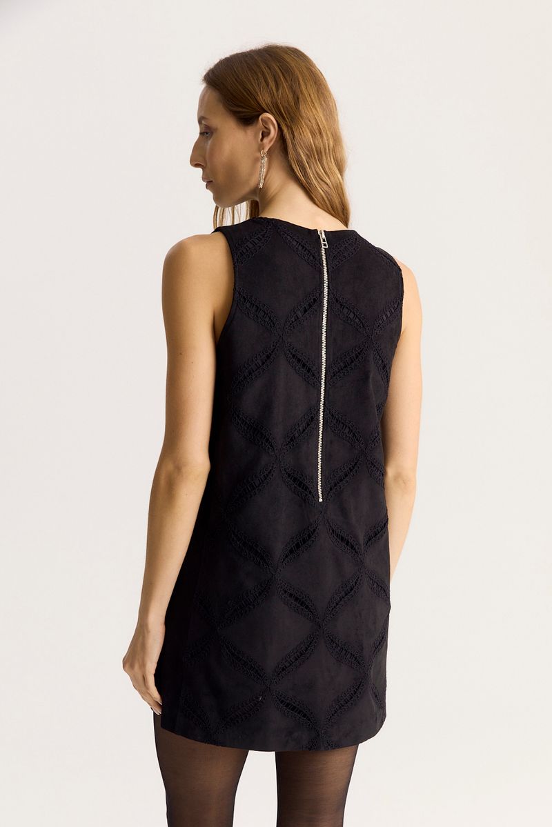 VESTIDO EMBROIDERY SUEDE