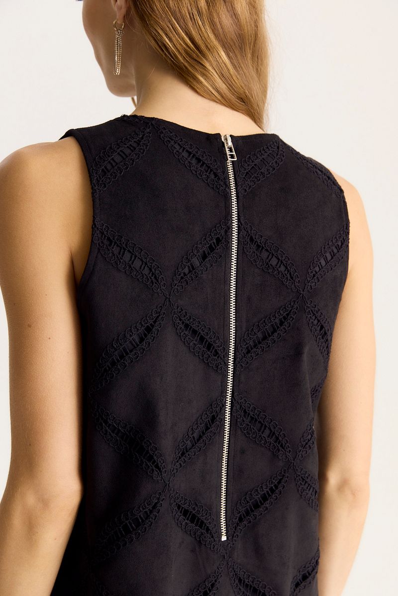 VESTIDO EMBROIDERY SUEDE