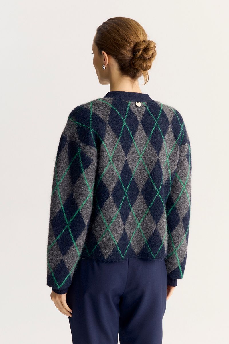 SWEATER CARDIGAN RHOMBUS