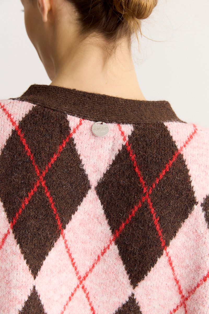 SWEATER CARDIGAN RHOMBUS