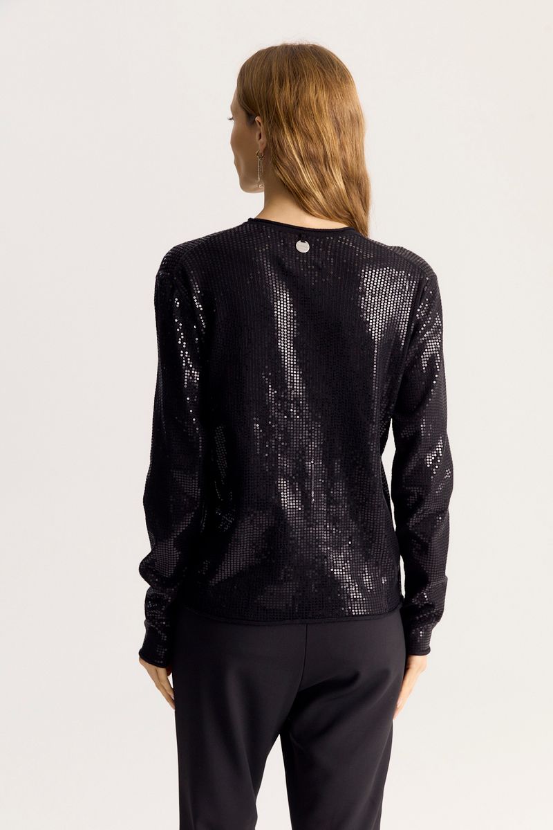 SWEATER PLAIN SEQUINS