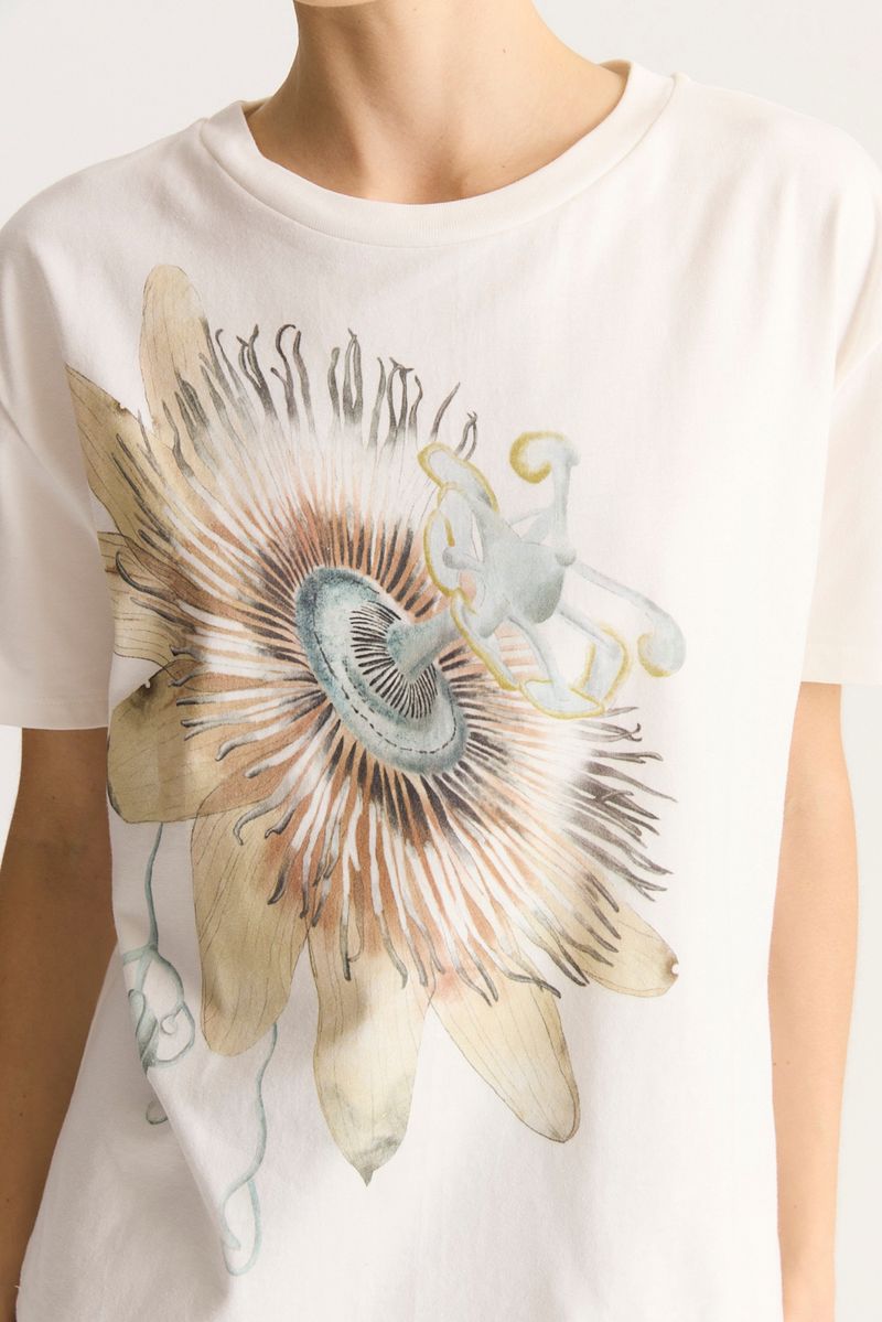 REMERA COTTON PRINT FLOWER