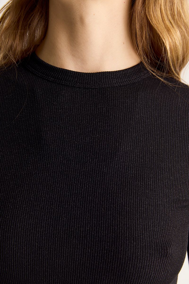 REMERA RIBBED LONG LUREX