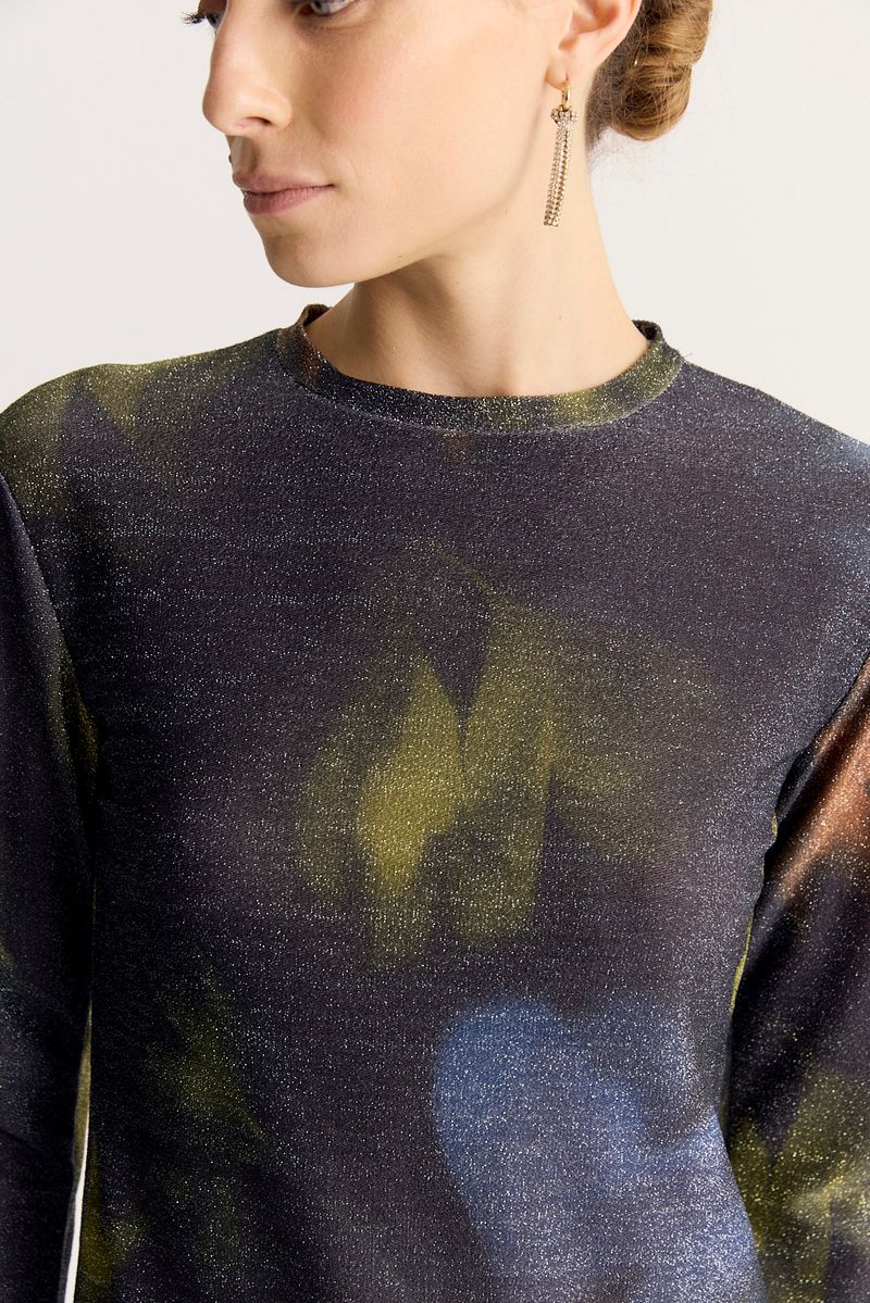 REMERA PRINT LUREX SHADOW