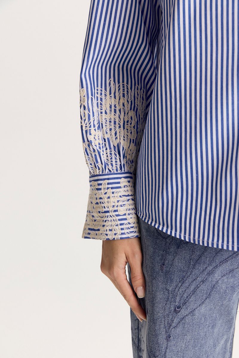 CAMISA STRIPED EMBROIDERY