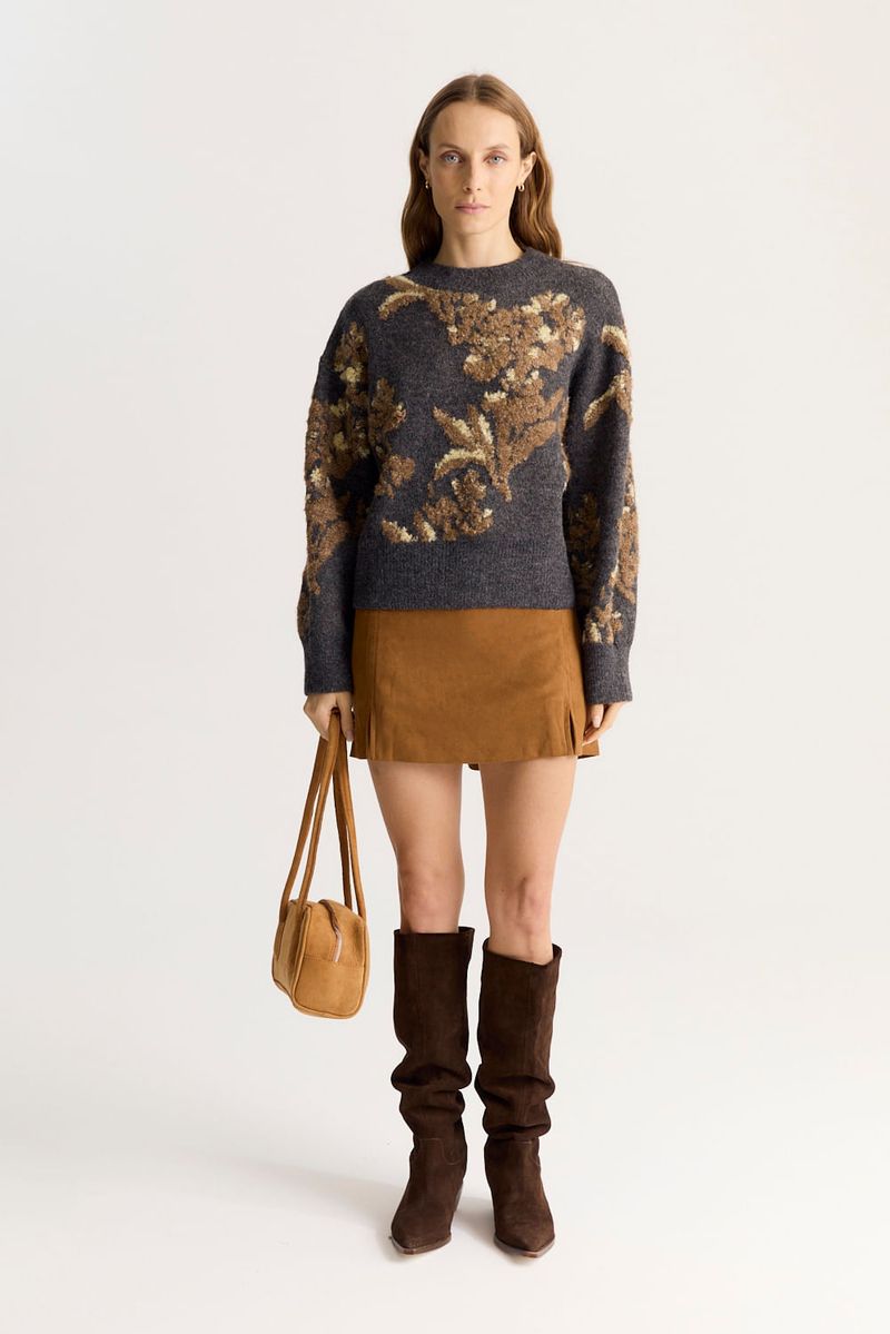 SWEATER JACQUARD FLEUR NEW
