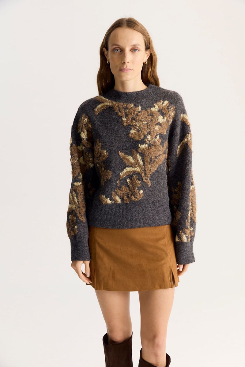 SWEATER JACQUARD FLEUR NEW