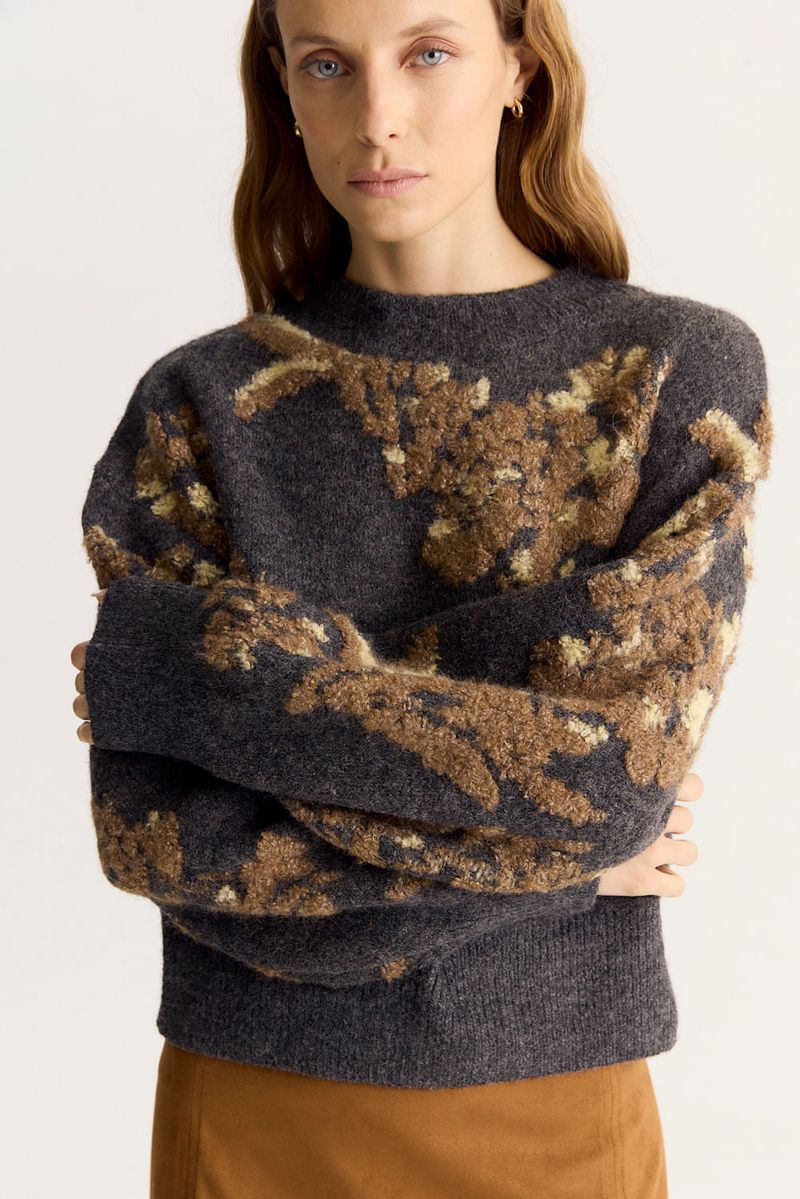 SWEATER JACQUARD FLEUR NEW