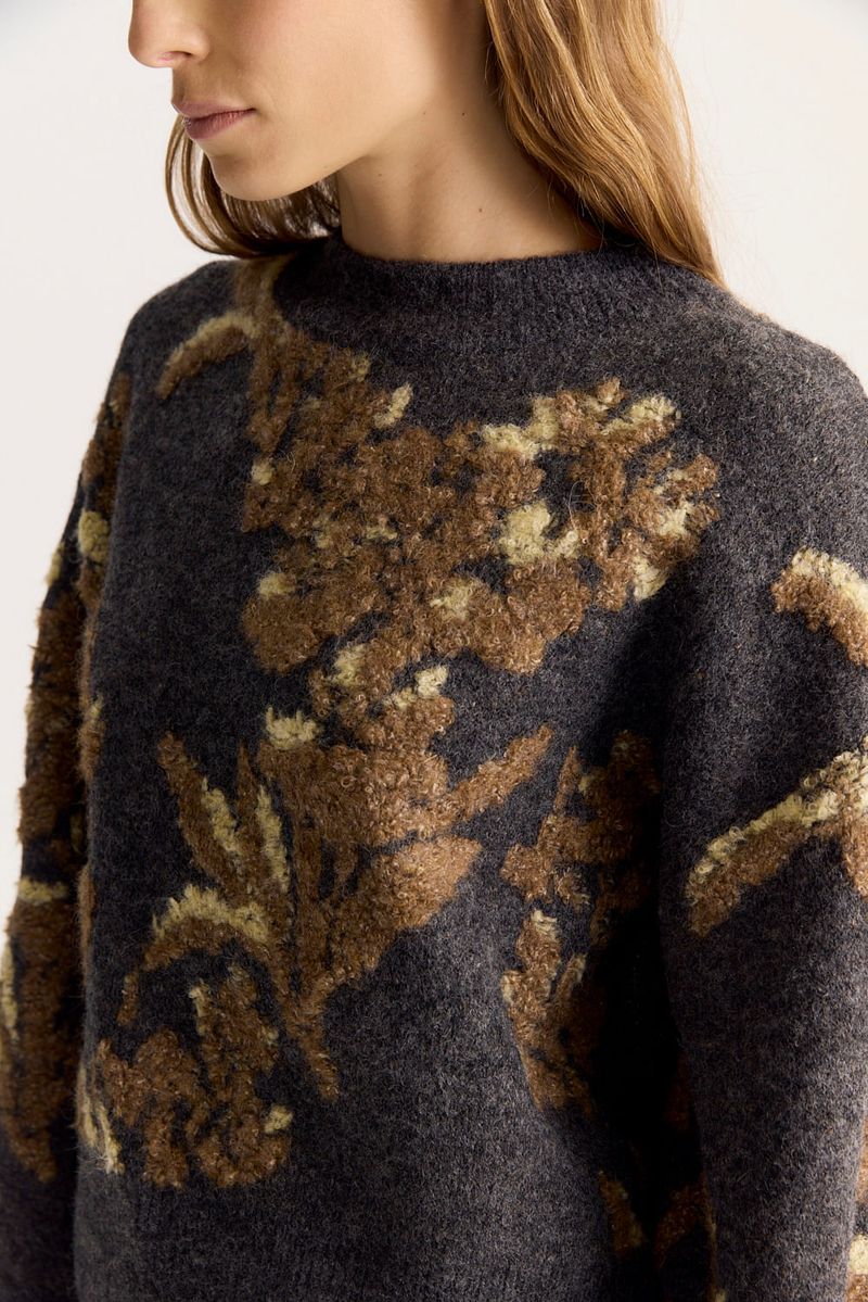 SWEATER JACQUARD FLEUR NEW