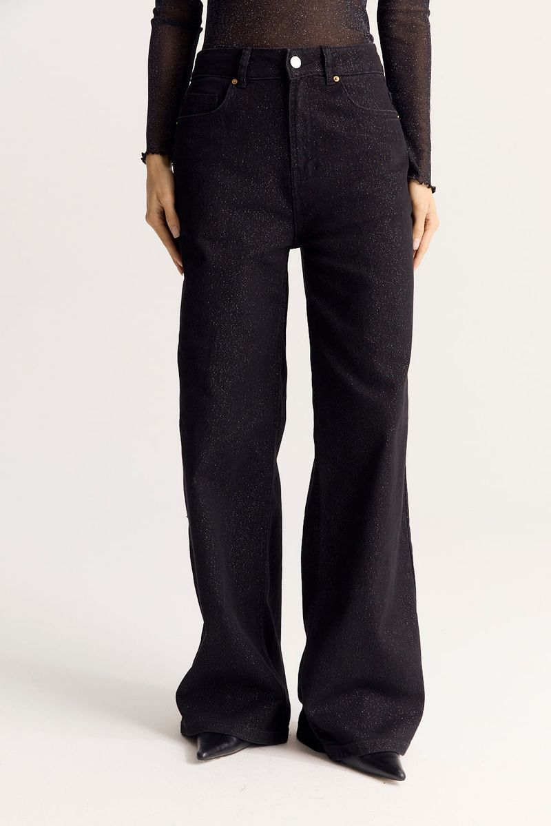 JEAN GLITTER WIDE LEG
