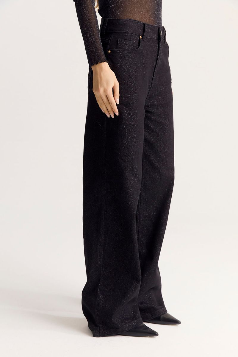 JEAN GLITTER WIDE LEG