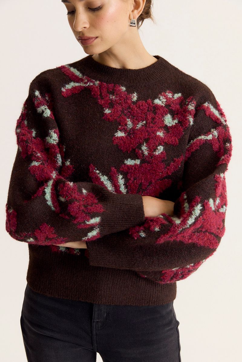 SWEATER JACQUARD FLEUR NEW