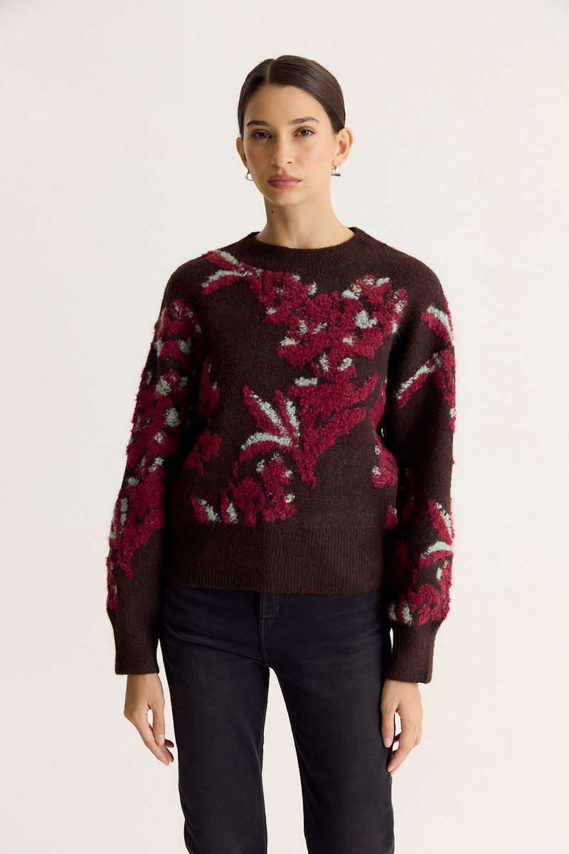SWEATER JACQUARD FLEUR NEW