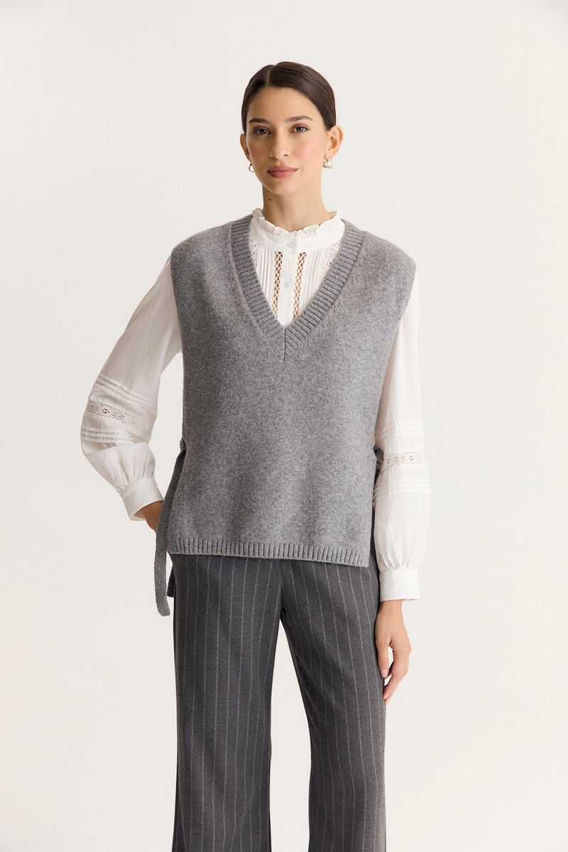 CHALECO V NECK SLIT