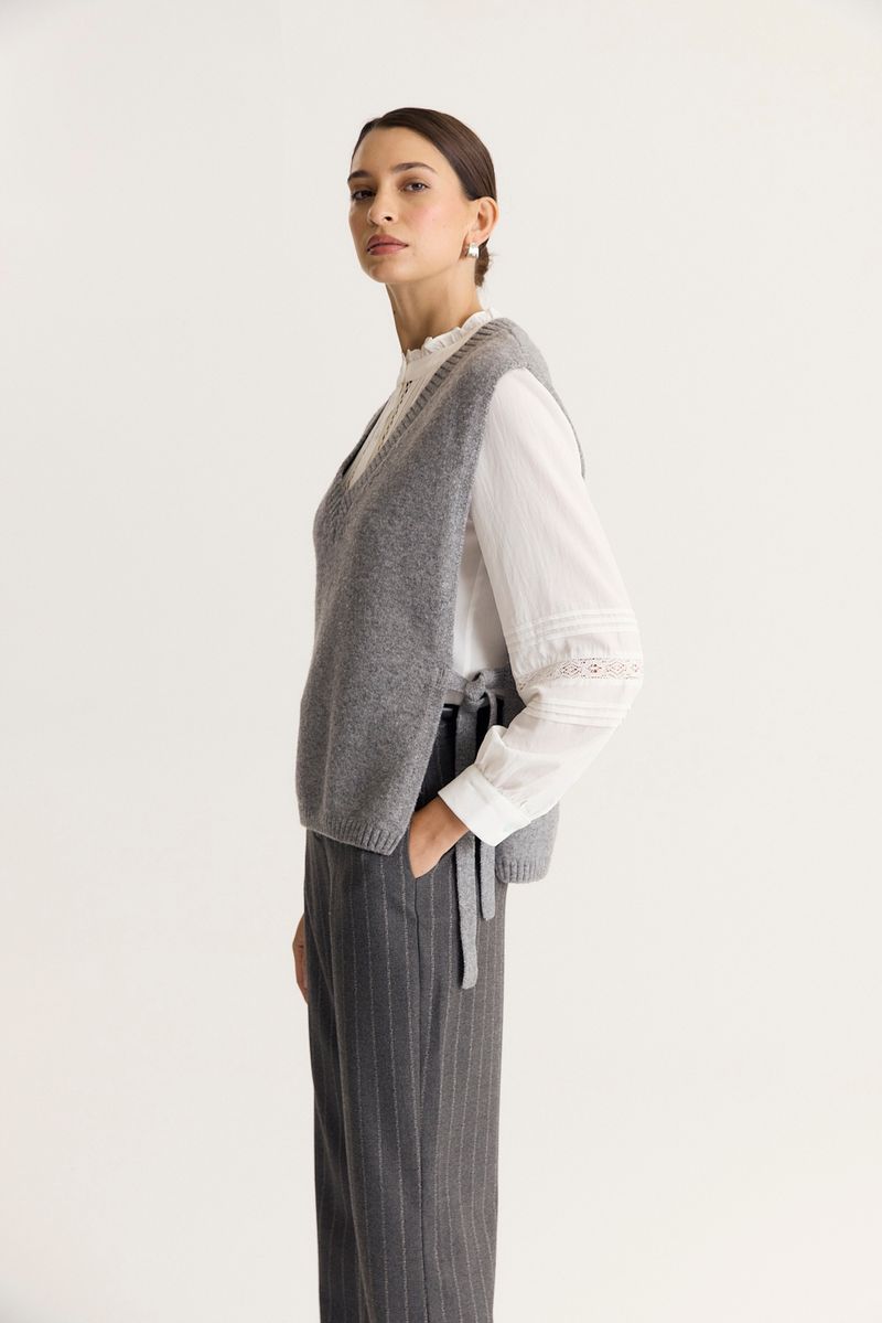CHALECO V NECK SLIT