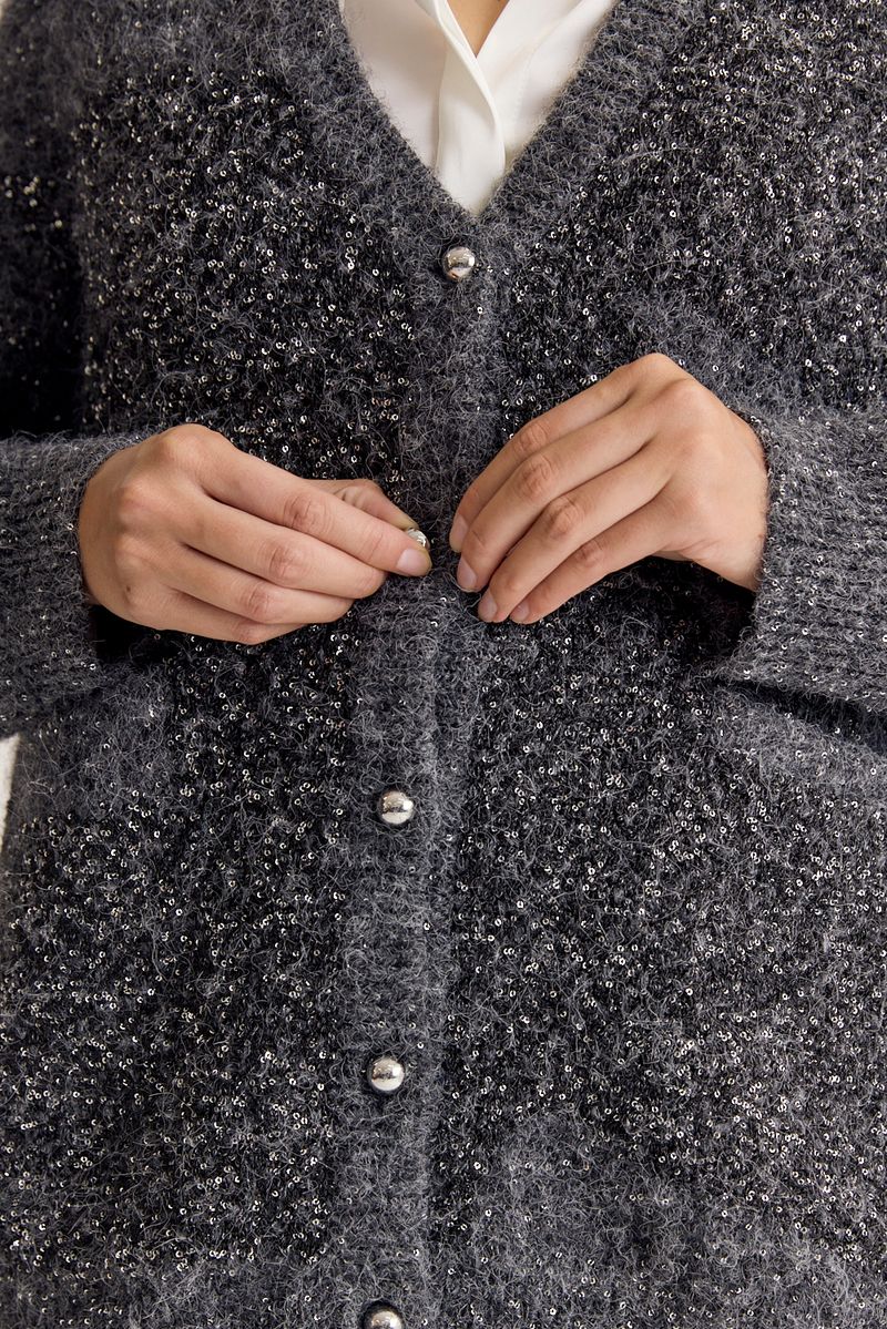 CARDIGAN LONG SHINE