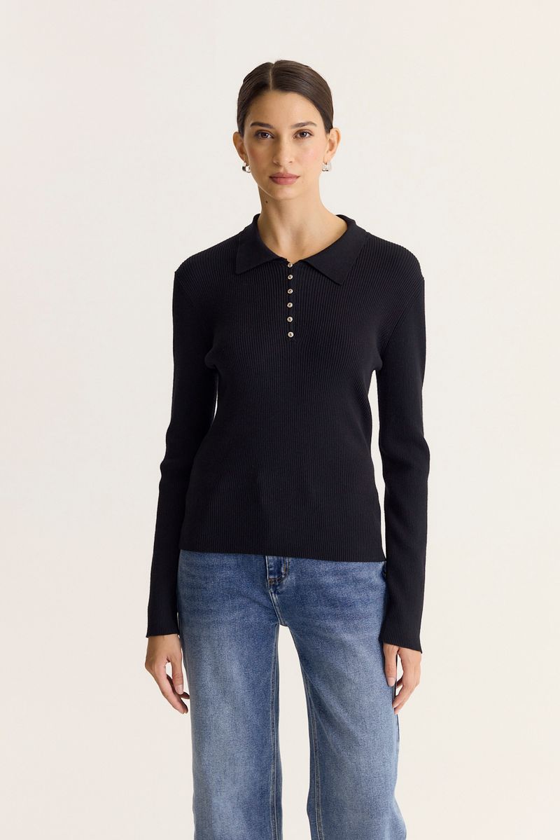 SWEATER POLO BUTTONS