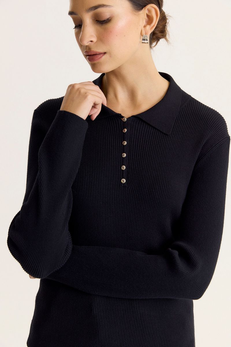 SWEATER POLO BUTTONS