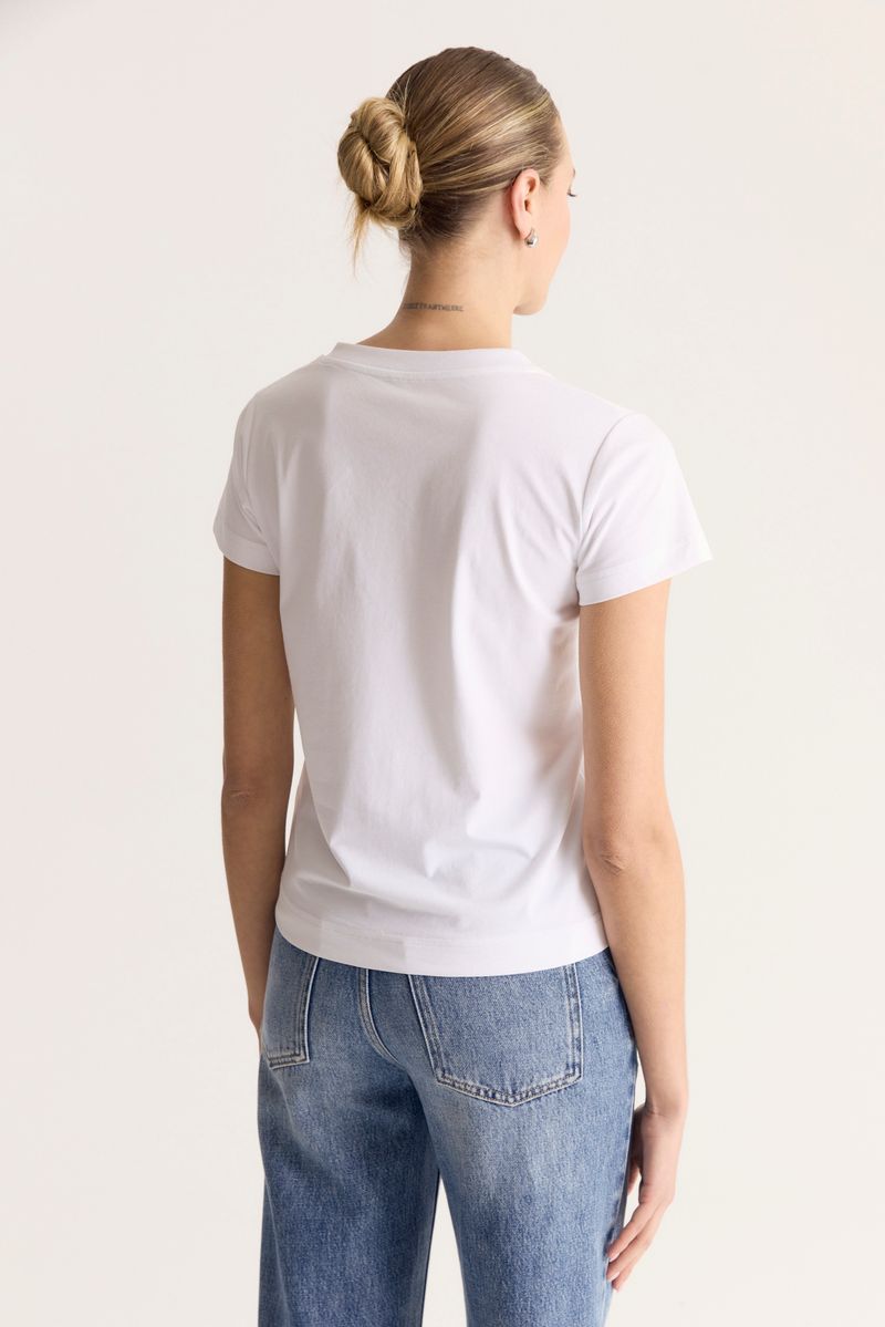 REMERA COTTON V NECK DES C