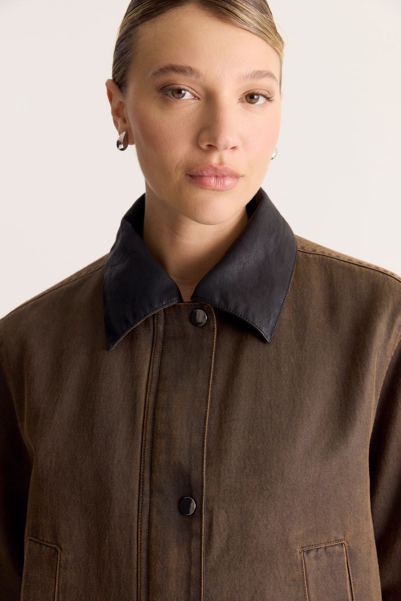 CAMPERA LONG WAXED