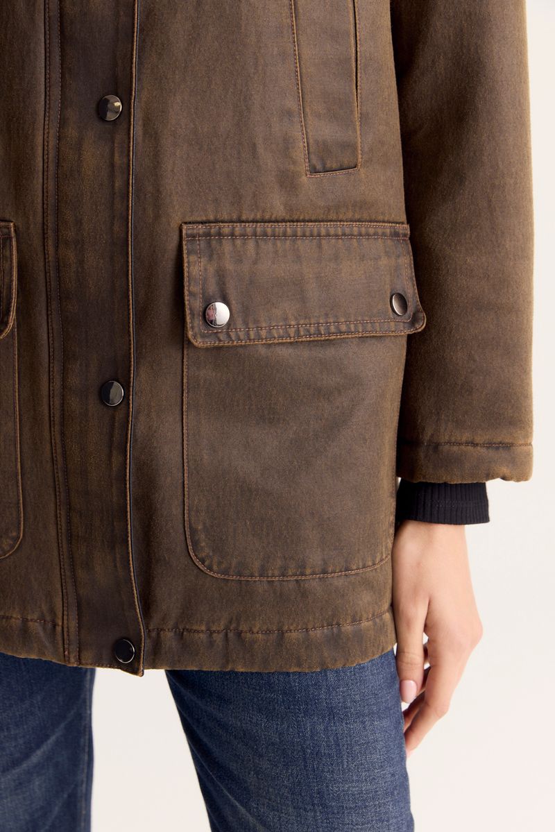 CAMPERA LONG WAXED