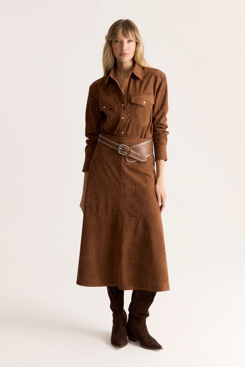 CAMISA VEGAN SUEDE