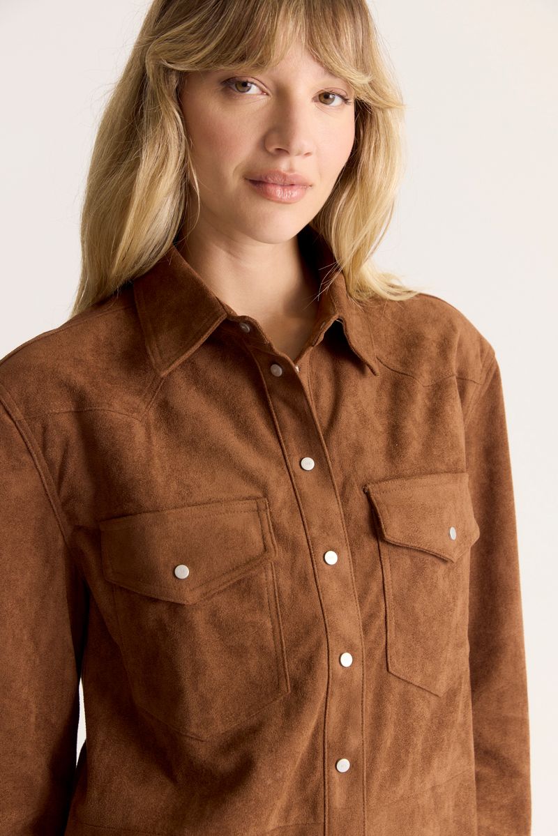 CAMISA VEGAN SUEDE