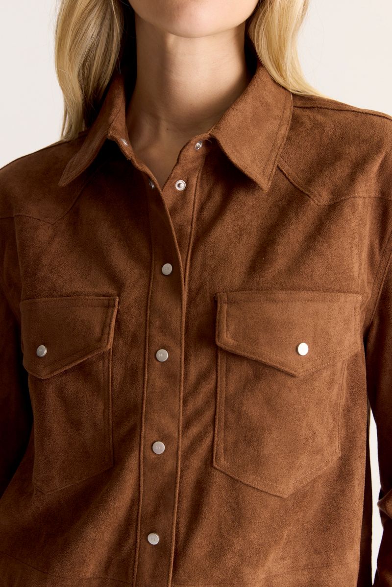 CAMISA VEGAN SUEDE