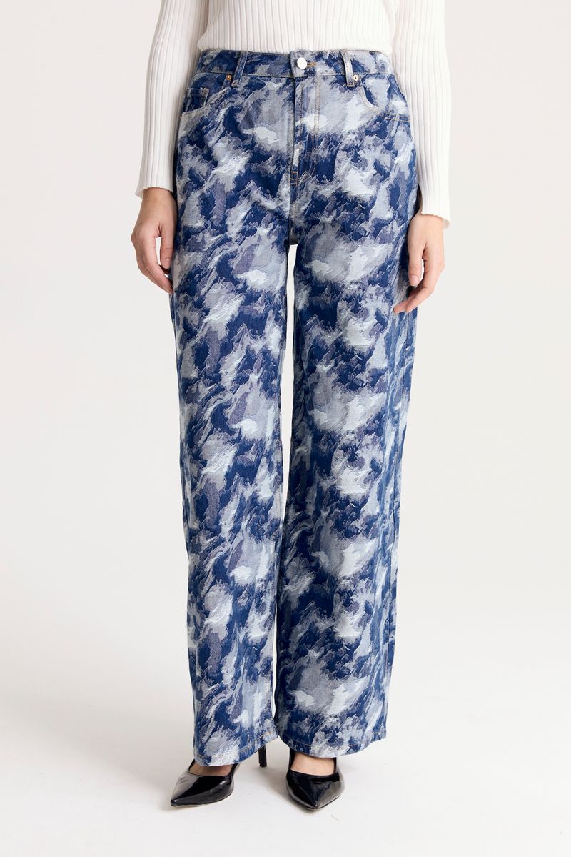 JEAN JACQUARD WIDE LEG