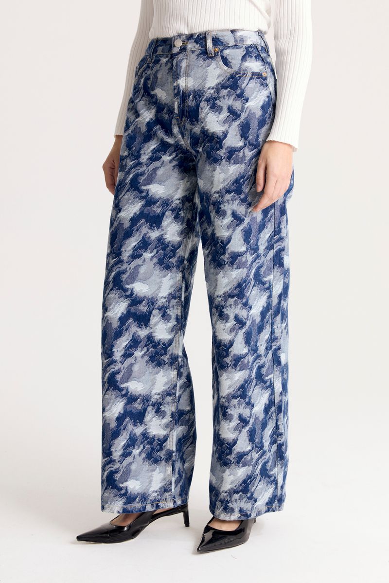 JEAN JACQUARD WIDE LEG