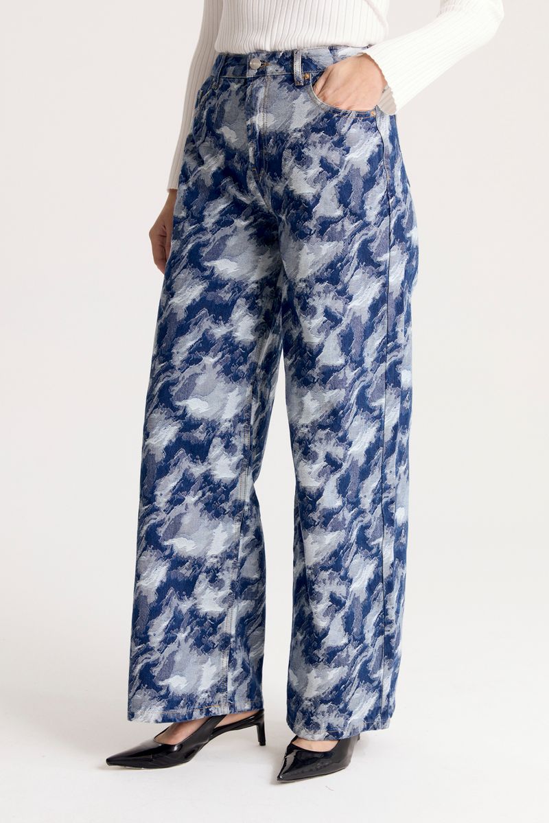 JEAN JACQUARD WIDE LEG