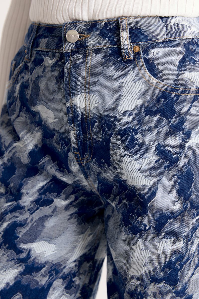 JEAN JACQUARD WIDE LEG