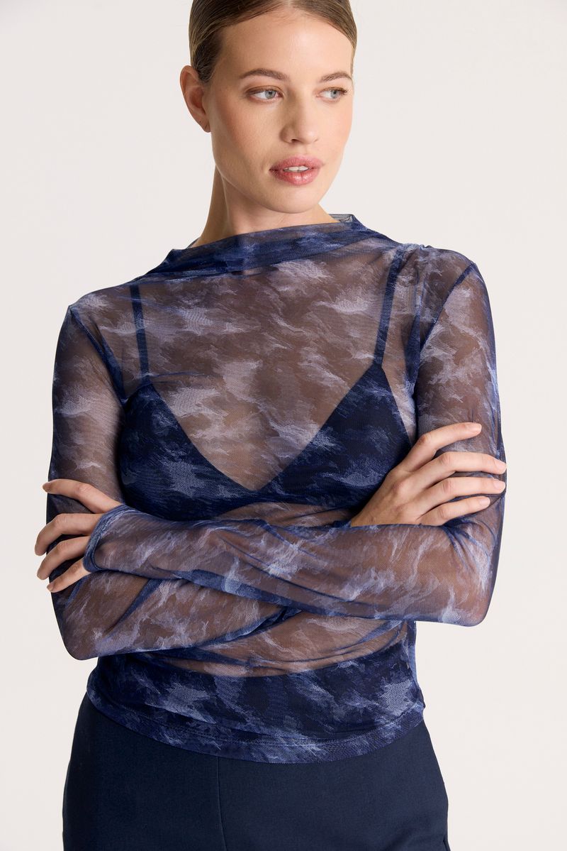 REMERA PRINT DENIM LIKE