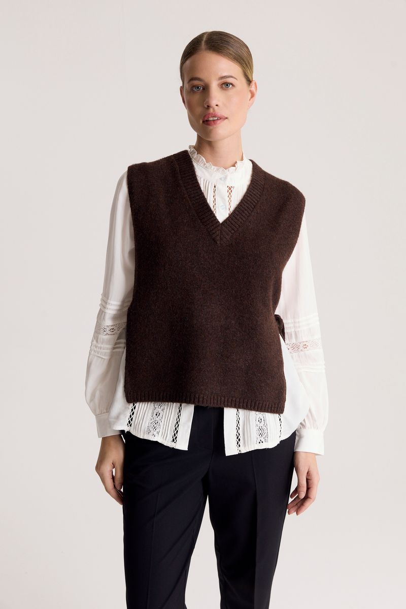 CHALECO V NECK SLIT