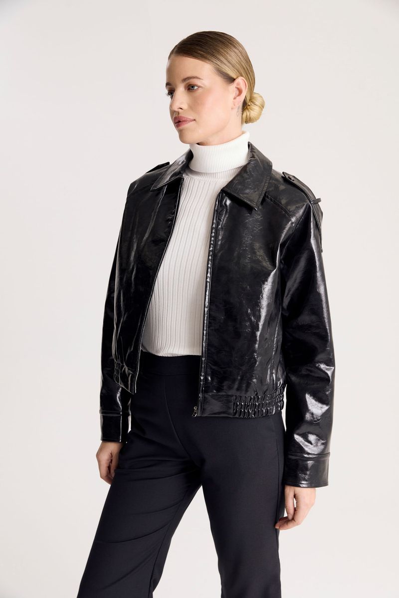 BOMBER VEGAN LEATHER