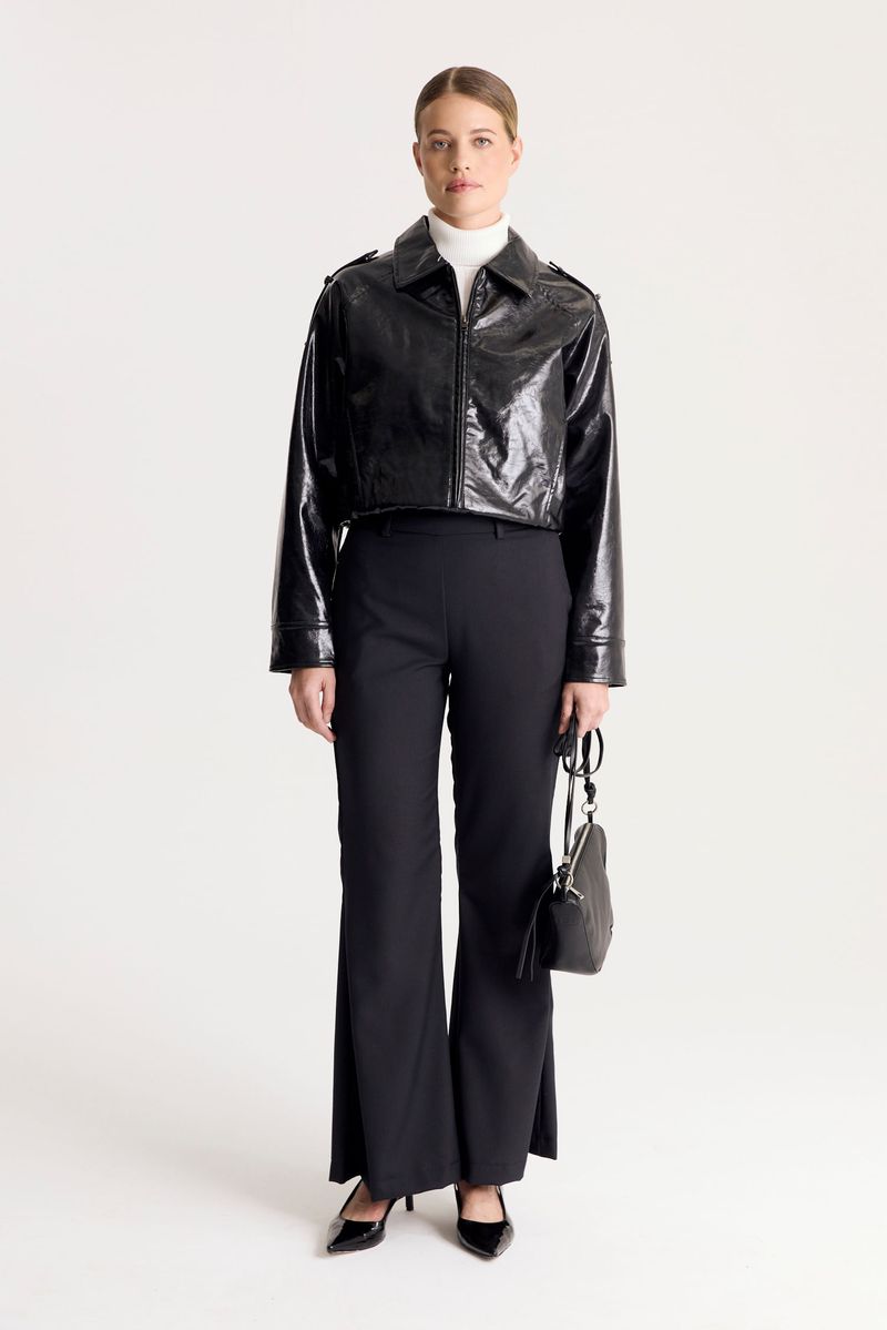 BOMBER VEGAN LEATHER