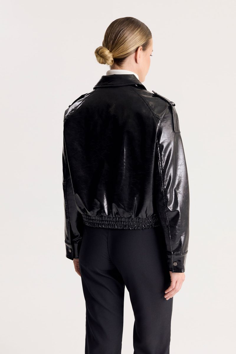 BOMBER VEGAN LEATHER