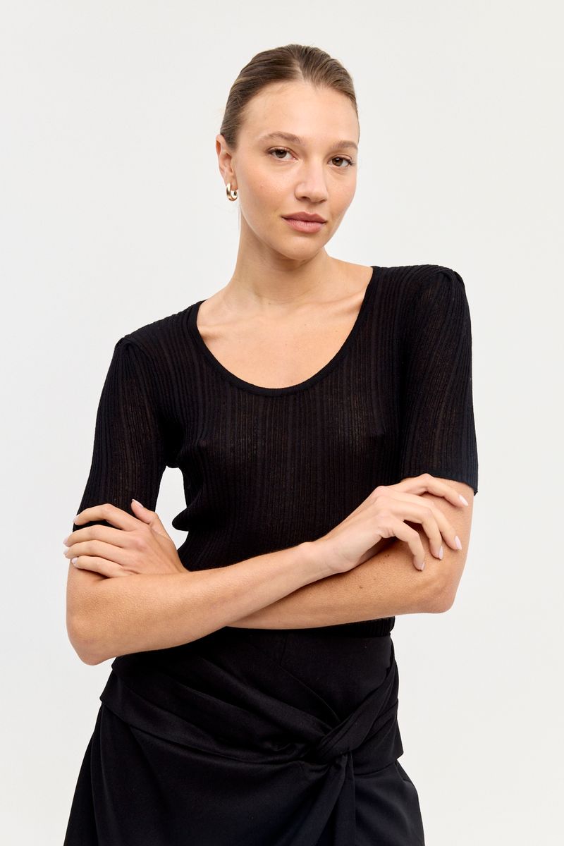 SWEATER PUFF SLEEVES LILA