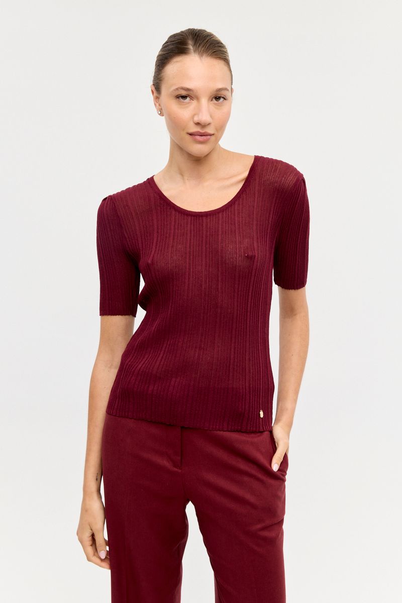 SWEATER PUFF SLEEVES LILA