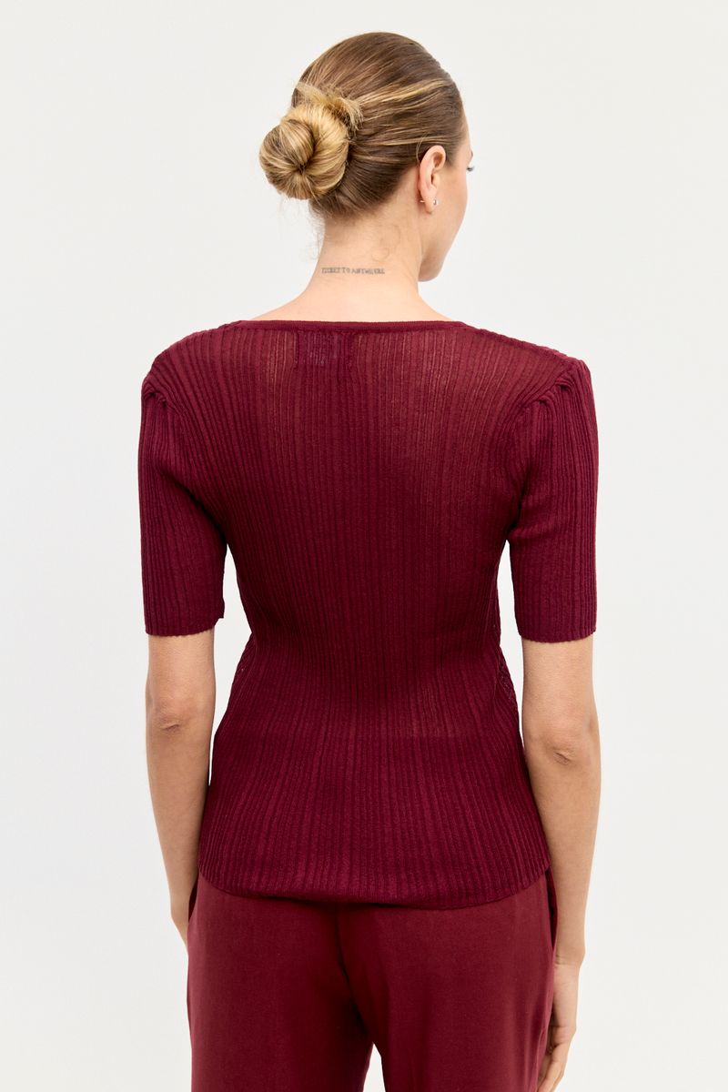 SWEATER PUFF SLEEVES LILA