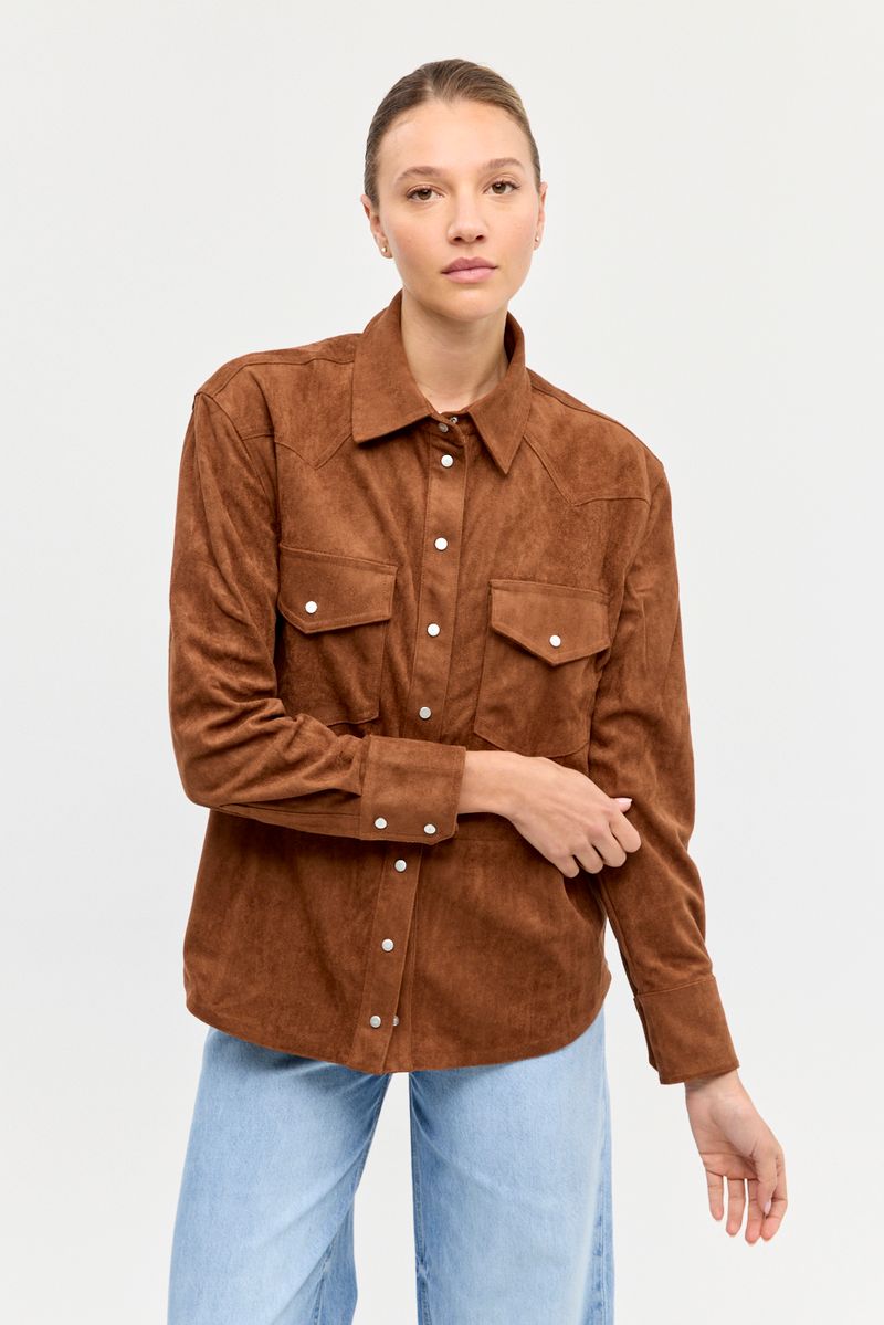 CAMISA VEGAN SUEDE