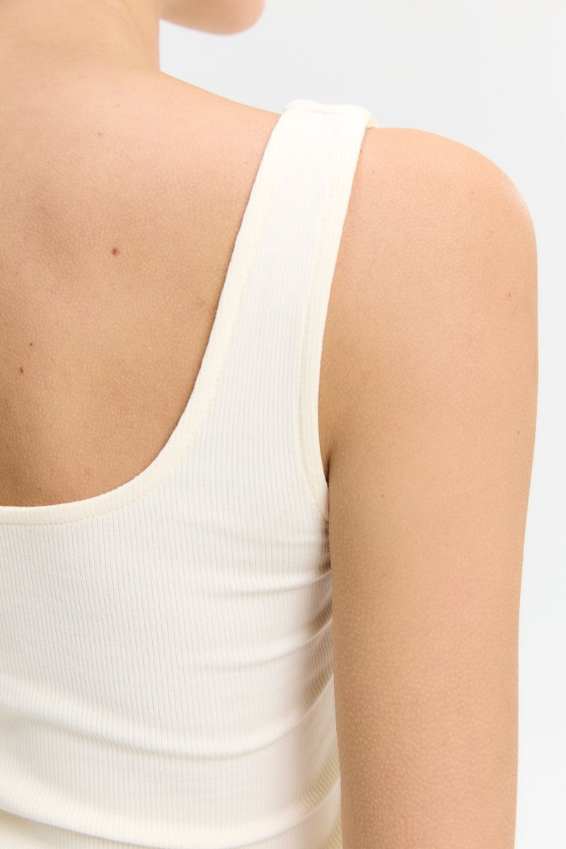 MUSCULOSA RIBBED SQUARE NECK