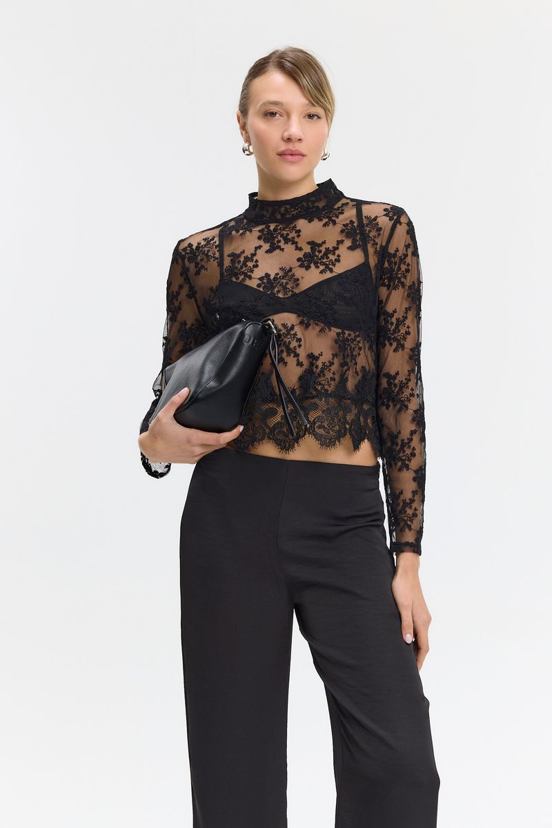 TOP BLUSA TURTLE LACE
